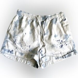 BLUE TYE DYE ELASTIC SHORTS